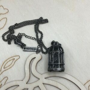 Harry Potter Pewter Owl in a Cage Necklace